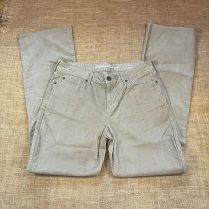 Eddie Bauer Corduroy Pants Women’s Size 8 Tan Curvy Bootcut Flat Front Stretch